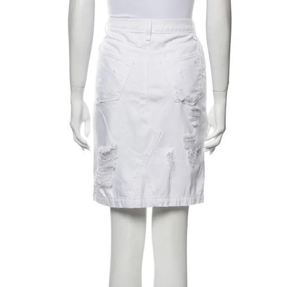 Rag & Bone White Distressed Denim Pencil Skirt XS - Picture 4 of 4